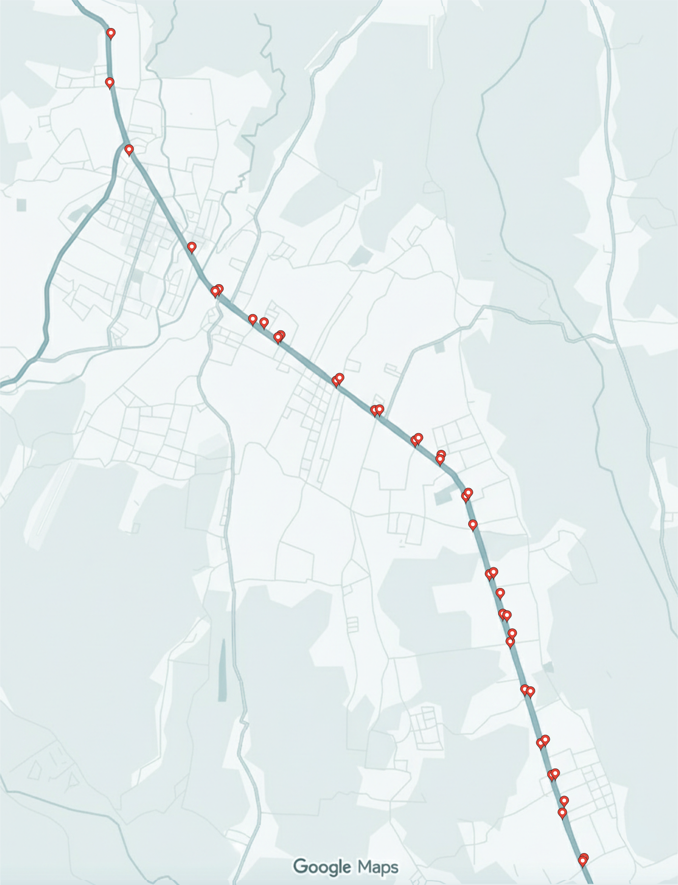 Mapa de San Isidro de El General